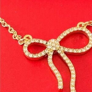 Talbots Gold Bow Necklace